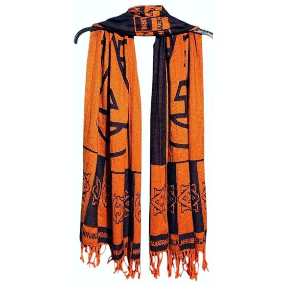 Auburn University Orange & Navy Blue Wrap / Scarf - Picture 2 of 6